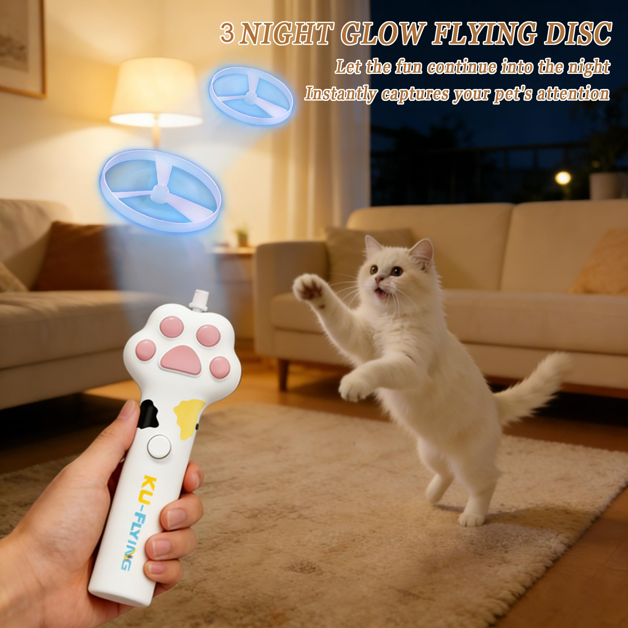 Rechargeable Cat Disc Launcher Toy