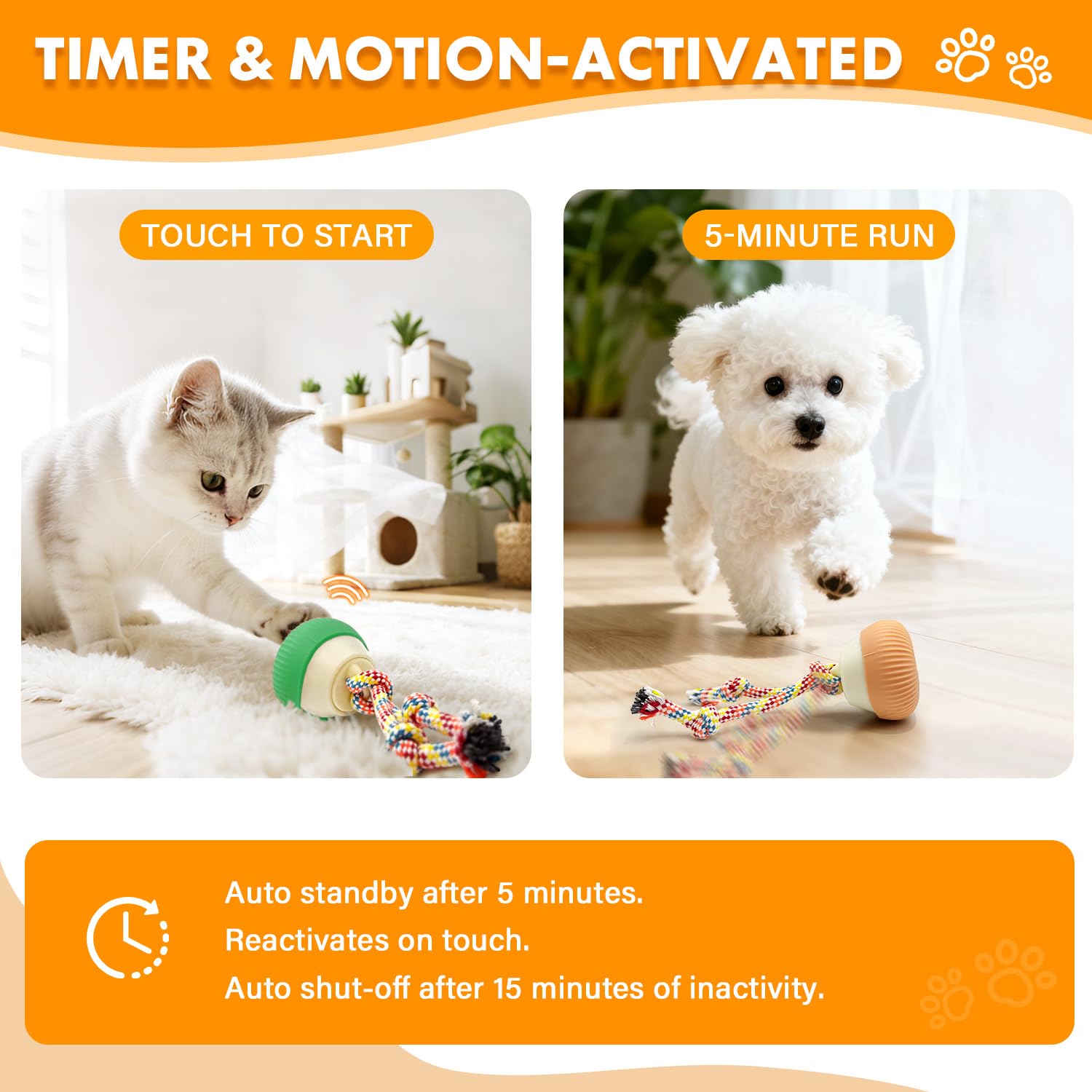 Rechargeable 360° Interactive Cat Toy
