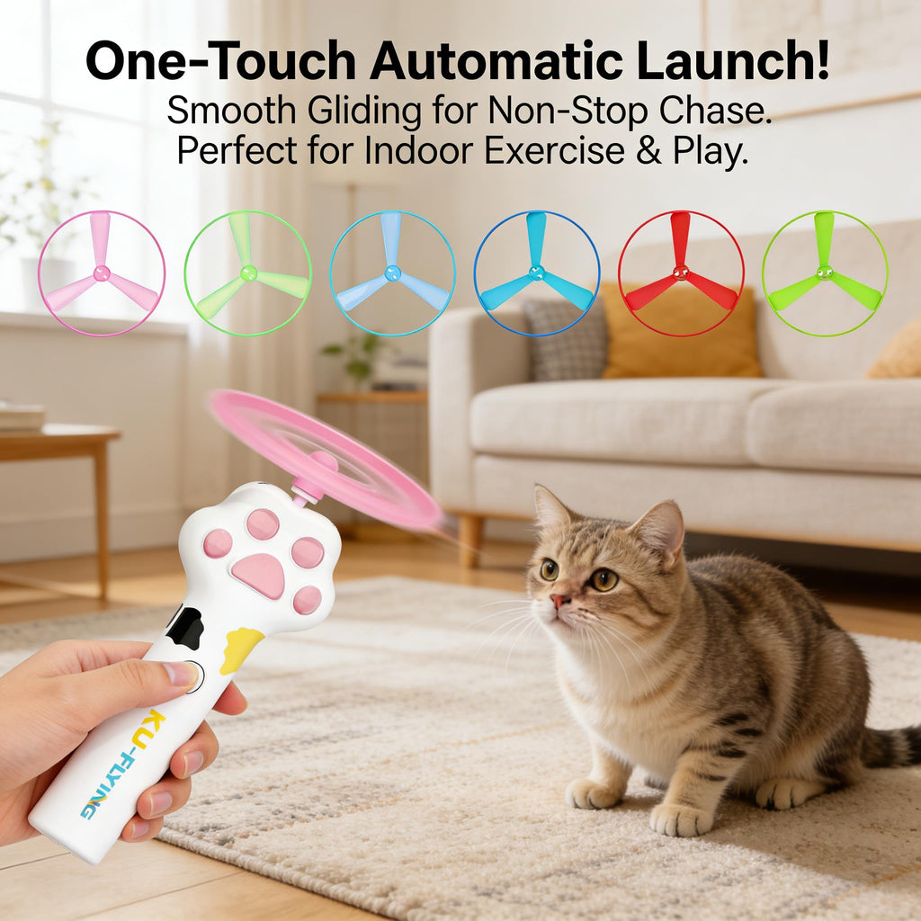 Rechargeable Cat Disc Launcher Toy