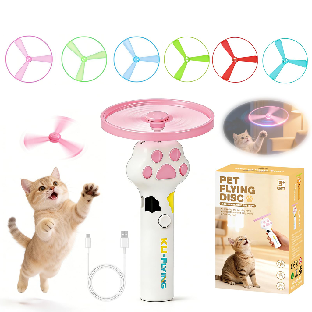 Rechargeable Cat Disc Launcher Toy