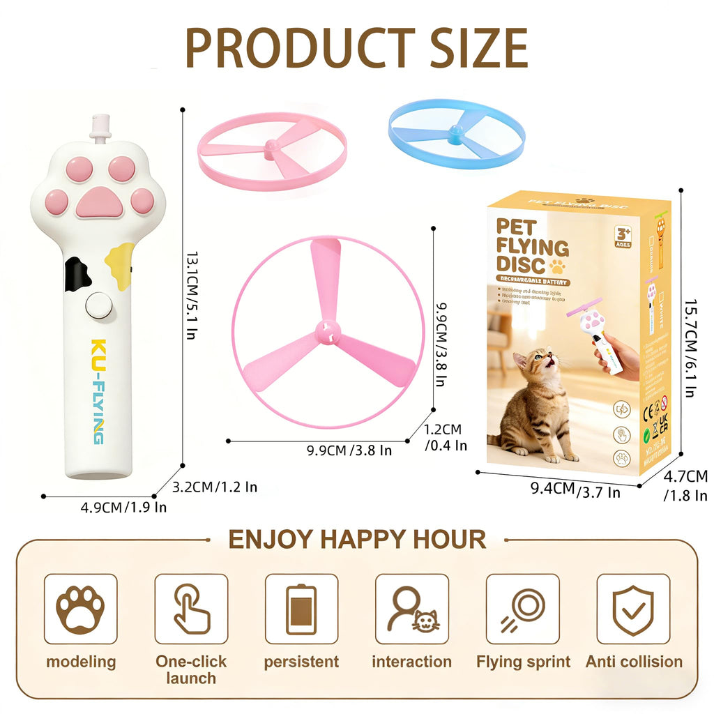 Rechargeable Cat Disc Launcher Toy